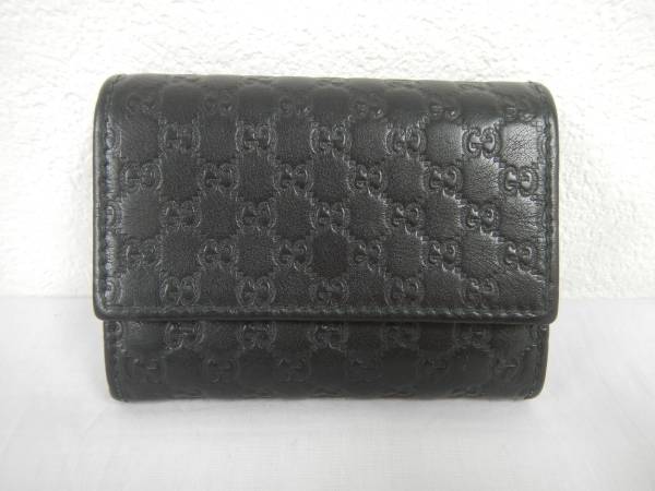 B14 グッチ GUCCI GG柄 シマ 小銭入れ レザー 革 コインケース