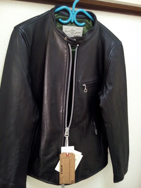 Subciety 別注 AVIREX 羊革 シングルライダース 未使用 タグ付き