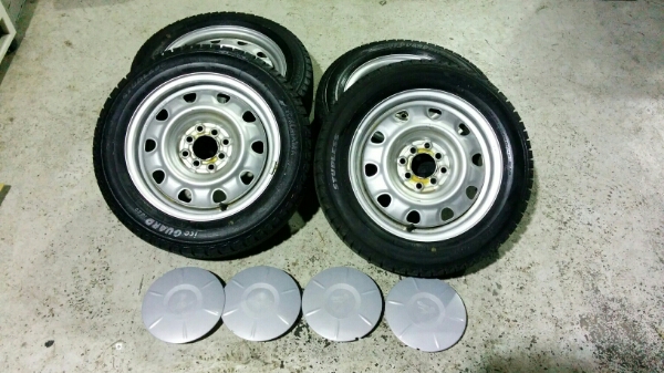 185/60R15 スタッドレスホイールセット PCD100 フィット等に 185