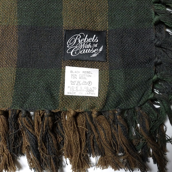 RUDE GALLERY BLACK REBEL チェック ストール 新品 ショール RUDE
