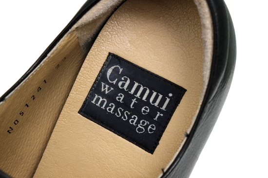 カムイウォーターマッサージ 卑弥呼 レザー パンプス 23 黒