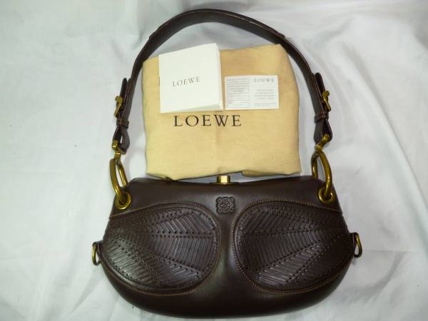 極美品★ロエベ★レザーショルダーバッグ★
