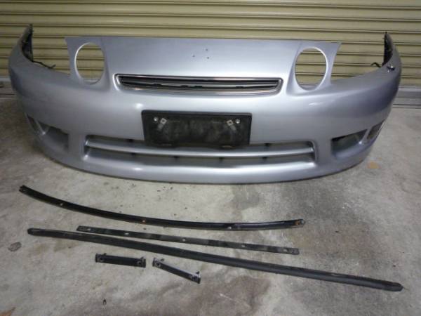JZZ30 JZZ31ソアラ後期純正フロントバンパー シルバー1A0 程度良
