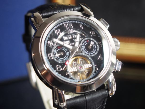 新品DOMINICドミニク自動巻きレザーベルト腕時計人気プレゼント