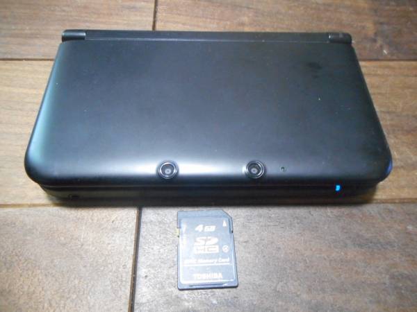 B【完動品液晶綺麗】3DSLL本体SD付ブラックVer10.1.0-27J