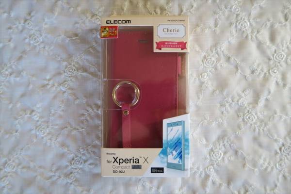 ELECOM手帳型スマホケース　Xperia x compact SO-02 ピンク_1
