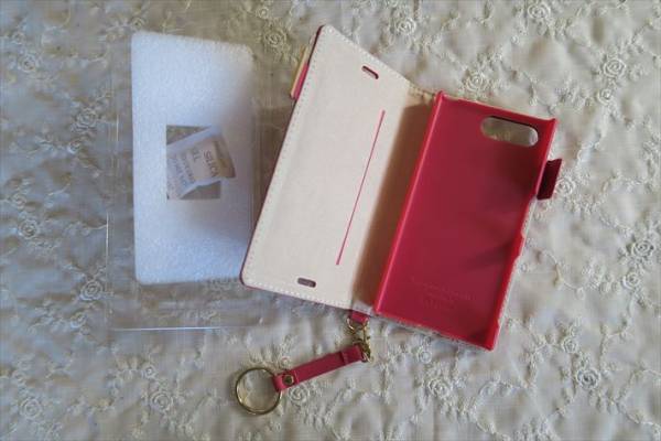 ELECOM手帳型スマホケース　Xperia x compact SO-02 ピンク_3