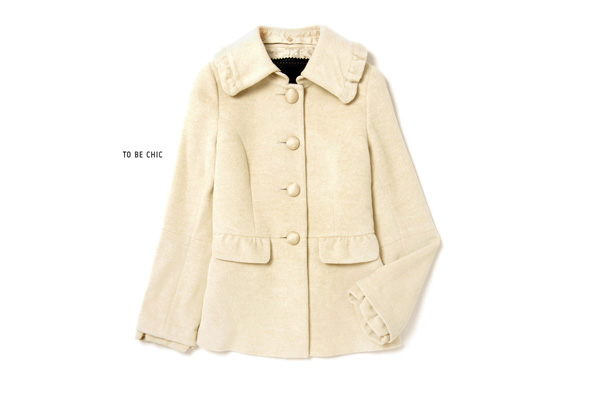 美品★トゥービーシック★お洒落！アンゴラ混コートA152