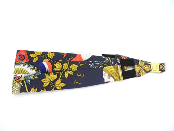 1円 エルメス カマーバンド シルク カマーベルト 42 AQ689