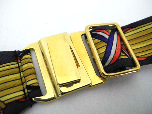 1円 エルメス カマーバンド シルク カマーベルト 42 AQ689