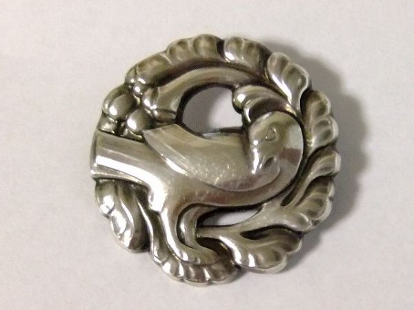 Georg Jensen ジョージジェンセン 美しい 鳩 ブローチ 134