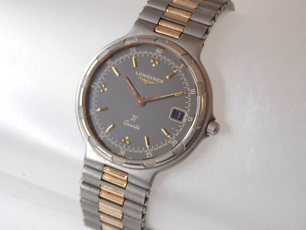 LONGINESロンジン/コンクエスト/チタン/L161.2/デイト/メンズ[T]