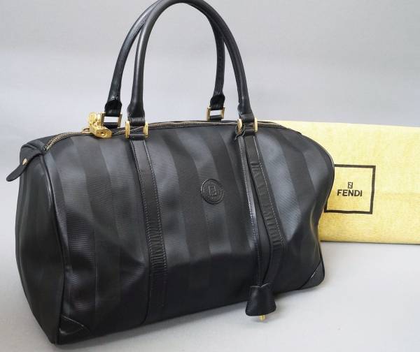 ペカン柄 PVC ハンドバッグ FENDI フェンディ レザー ミニボストン