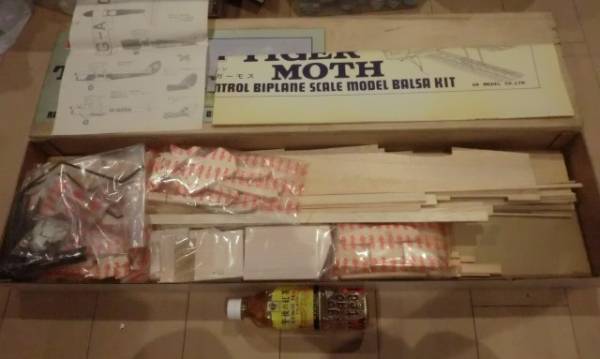 複葉機　タイガーモス　パイロット エンジン ４５