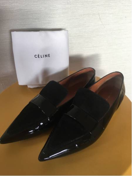 celine セリーヌ ローファー 靴 37 1/2 黒 フィービー