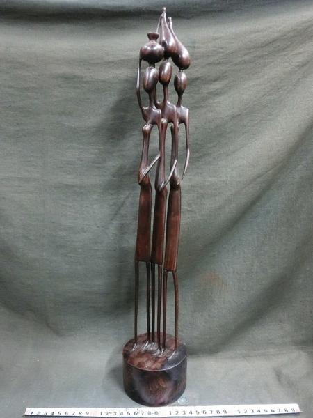 木彫 置物 女性像 アフリカンアート 約30cm 木製アフリカンアート 女性