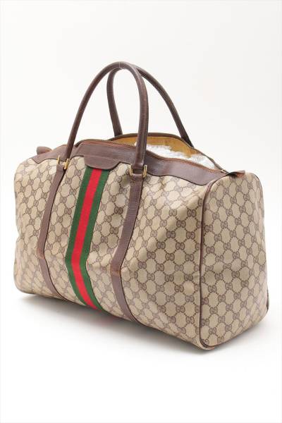 GUCCI Plus オールドグッチ　ヴィンテージ　ハンドバッグ　ボストン GUCCI オールドグッチ 1円 グッチ ヴィンテージ GGプラス 0 PVC×レザー