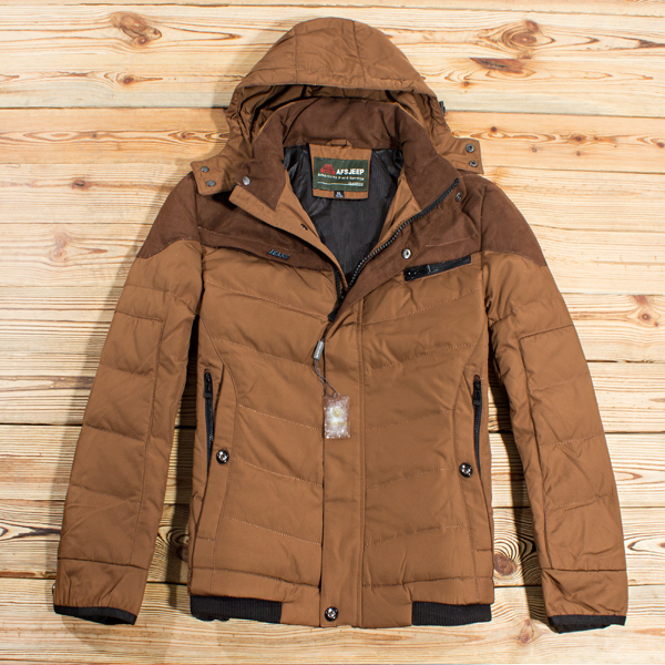 Y9R63※AFS JEEP※秋冬定番 ダウンジャケット フード 切替 M