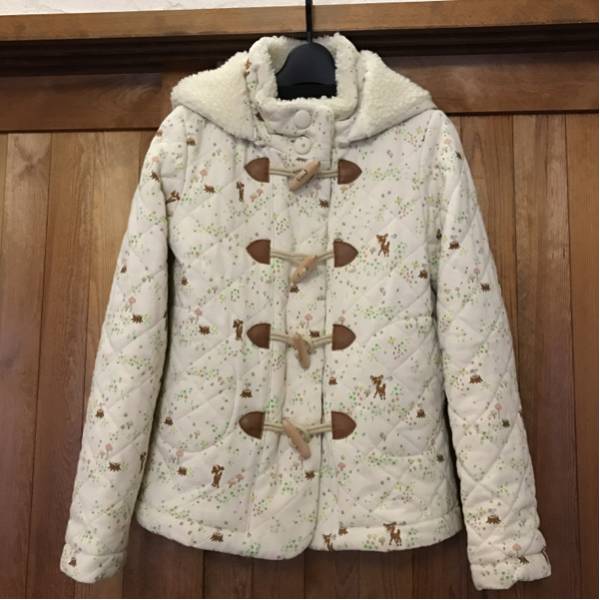 新品*フランシュリッペ*バンビの森キルトダッフルコート*ボア