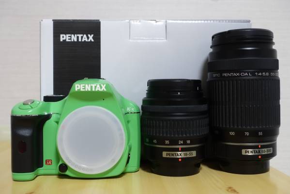 PENTAX☆ペンタックスK-xダブルズームキット☆元箱・おまけ付！ カメラ