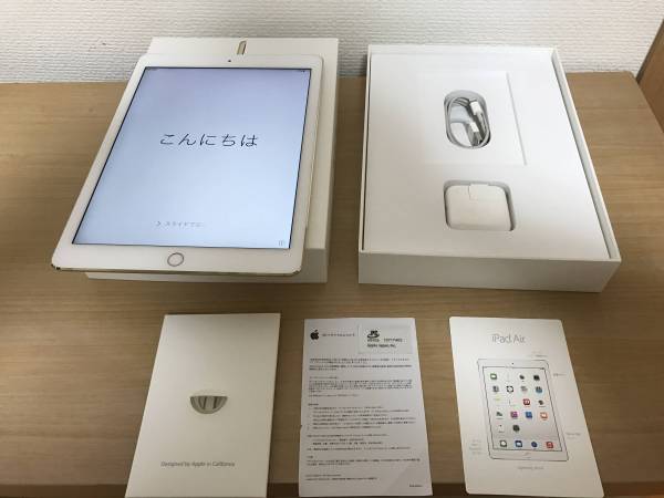 【かなり美品】iPad air2 cell 16GB GOLD 100円スタート売り切り 不具合なし
