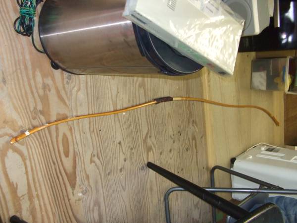 弓道 古い竹弓 南崎寿宝作？ 長さ約216cm （C)