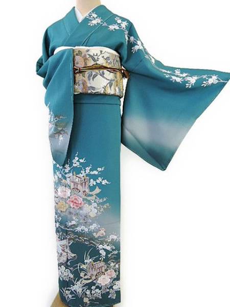 ゆめsaku 新品 箔散らし“お日柄良き和姿”刺繍 訪問着 h-280　