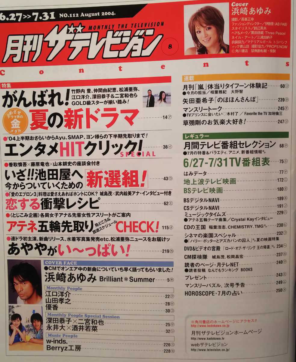 浜崎あゆみ・酒井若菜・深田恭子・二宮和也・江口洋介・山田孝之・松浦