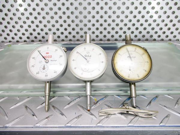 [OHS17A02]★格安工具★Teclock，ミツトヨ　ダイヤルゲージ3個セット　TM-110，2046　■未使用品有