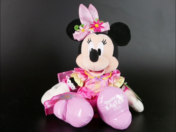 美品 ディズニーストア ミニー 2014 イースター 限定 コスチューム 40cm ぬいぐるみ