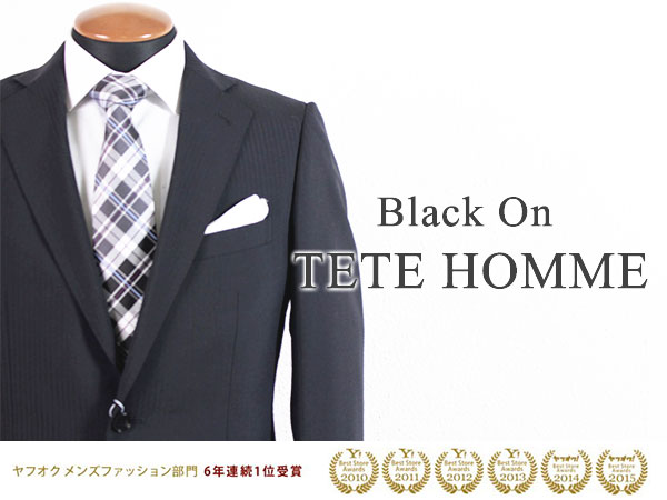 TETEHOMME/gem テットオム ブラック2Bシングルスーツ Mサイズ TETE HOMME」 スーツ X-LARGE ブラック メンズ TETEHOMME/gem