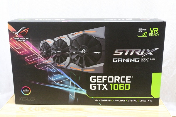 【新品、未使用】ASUS ROG STRIX-GTX1060-O6G-GAMING [PCIExp 6GB] 送料無料