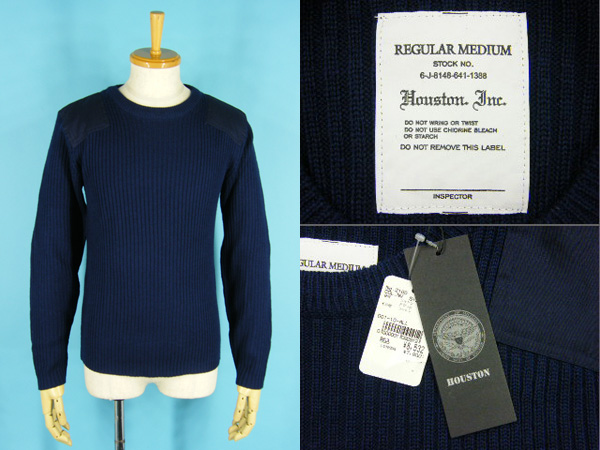 未使用 HOUSTON ヒューストン 2160 コマンドセーター size M #20329 ミリタリー セーター