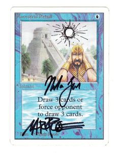 Ancestral Recall サイン入りカード