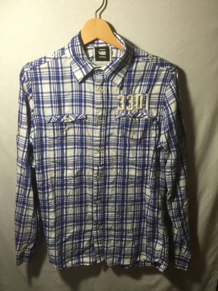 G-STAR RAW/ジースターロウ/長袖シャツ/チェック/サイズM/美品/検デニム
