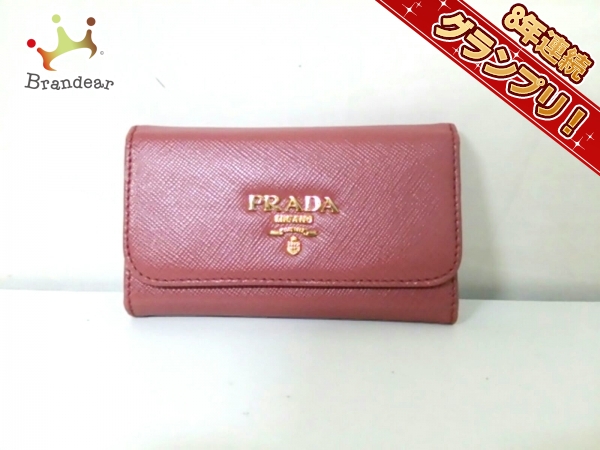 プラダ キーケース - 1M0222 ピンク 6連フック レザー PRADA プラダ
