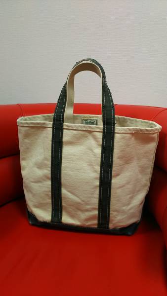 貴重なMサイズ 80年代 レア 旧タグLLビーン LLBEAN ライン入り キャンバス トートバッグ ネイビー_1