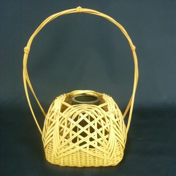 茶道具 花入れ 天然木 竹 竹細工 竹籠 花籠　常85