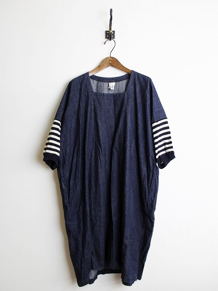 comme des garcons コムコム デニムワンピース ボーダー袖