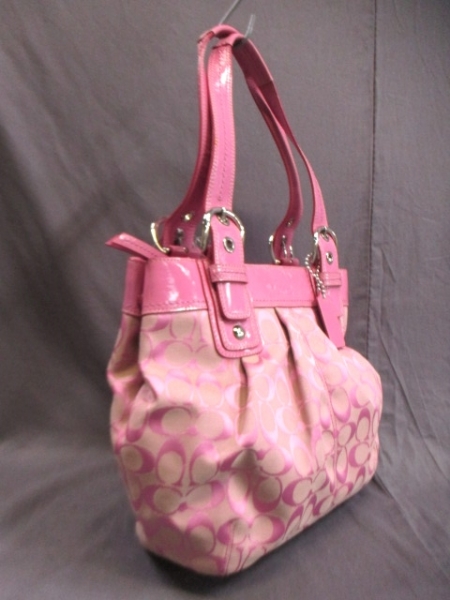 コーチ トートバッグ F15047 ベージュ×ピンク COACH