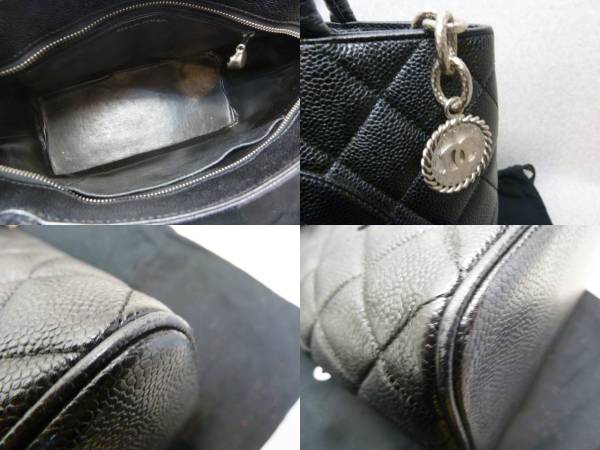 ★☆【シャネル】CHANEL キャビアスキン 復刻トートバッグ シルバー金具 ブラック ☆ot☆★