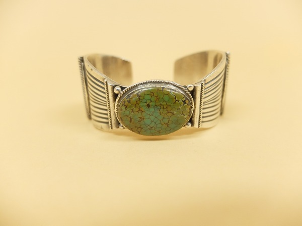 NAVAJO ナバホ JMC バングル ターコイズ シルバー ブレスレット メンズ★7732