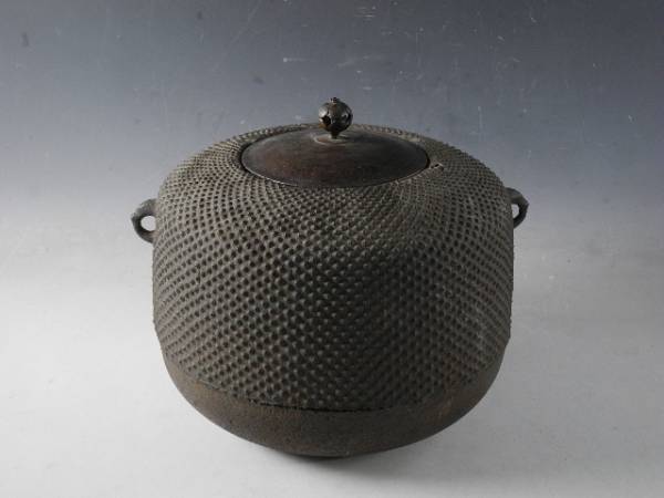 鎚起銅器 玉川堂 鋲打 茶筒 □玉川堂 無形文化財 共箱 銅製 茶道具 鎚