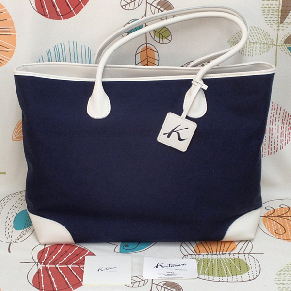 ♪Kitamura/キタムラ トートバッグ キャンバス/牛革 未使用品 札幌♪