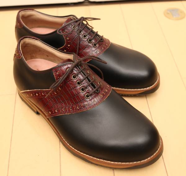 株式会社ホシノ 高級 ゴルフシューズ 本革／レザーハイブリッドソール 立体インソール 未使用 25.5cm