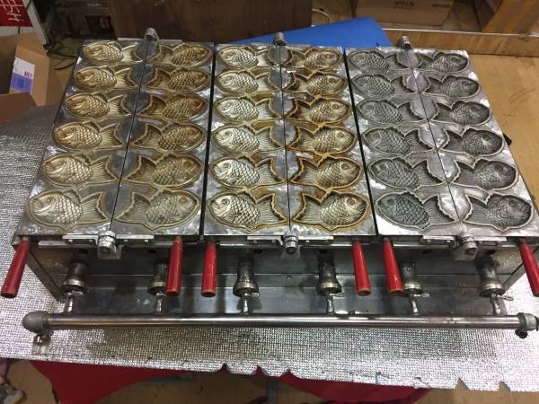 ミツモト 3連式 たい焼き機 事務、店舗用品 厨房機器 【公式通販】