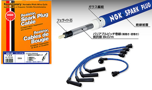 即決！NGKプラグコード RC-ZX74 ＭＰＶ LW5W等