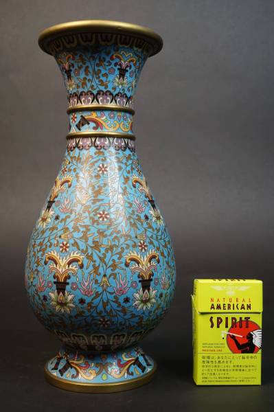 C03□ 中国古玩 中国美術 七宝 花瓶 □ 時代不明 □ 現状渡 □ 特価