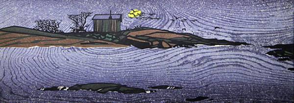 □クリフトン・カーフ 【THE SEA】 木版画 サイン有り エディション
