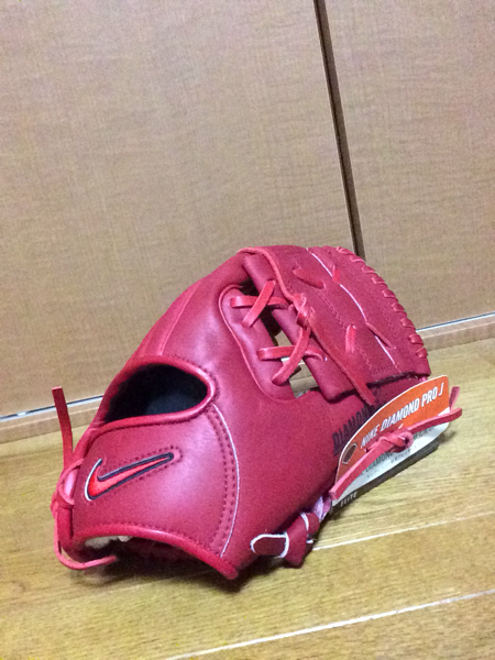 NIKE 軟式グローブ 内野用 ナイキ DIAMOND PRO レッド ダイヤモンド